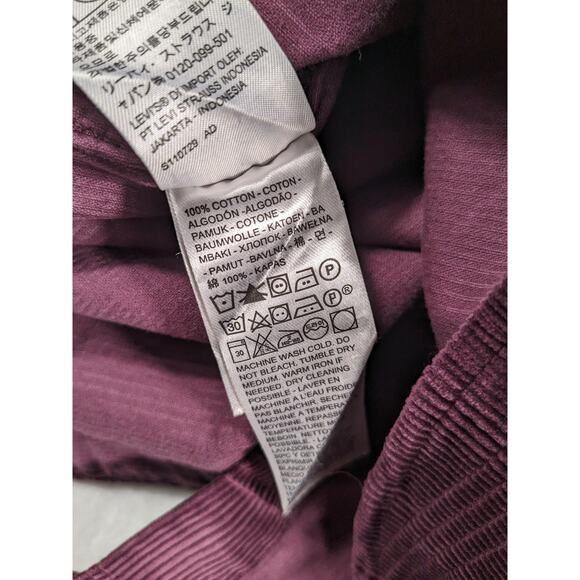 Levis Button-Up Shirt Men Small Fig Purple Country Western Cowboy Worker $65 NWT - Picture 10 of 11